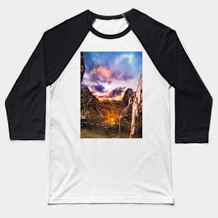 Golden Rock Sunset Baseball T-Shirt